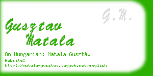 gusztav matala business card