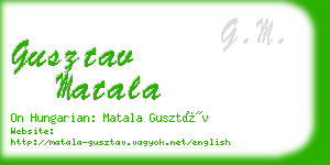 gusztav matala business card